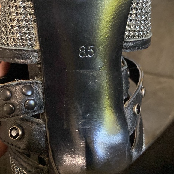 Dolce Vita Black Chain Mesh Heels - Picture 8 of 9